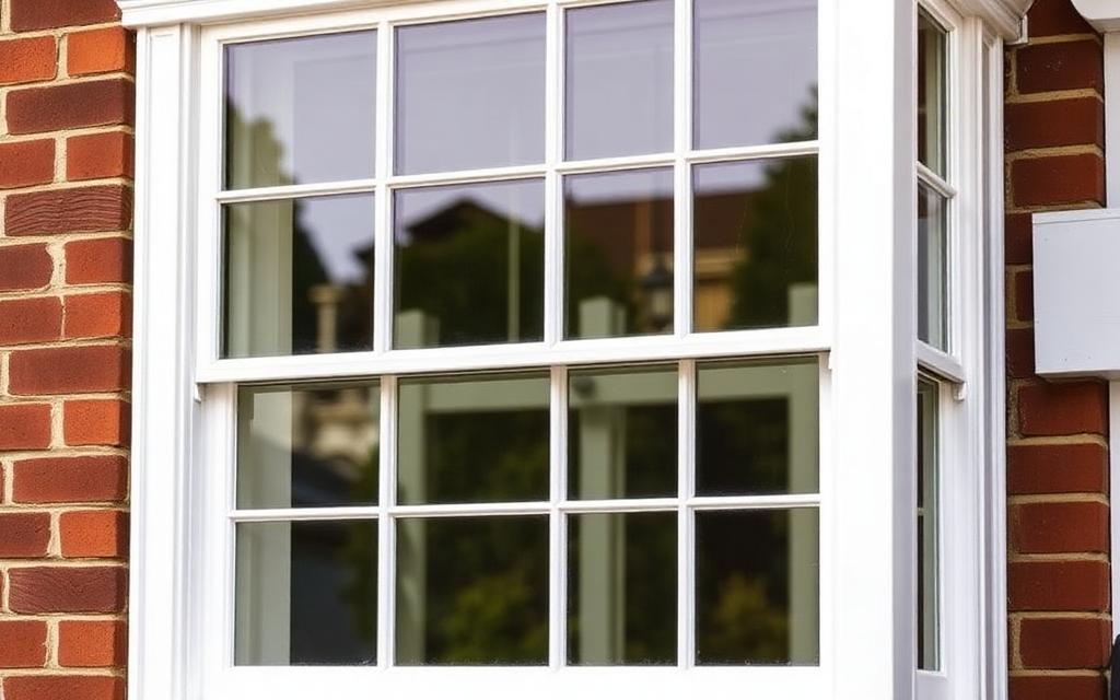 Restored timber-frame window in an old victorian home